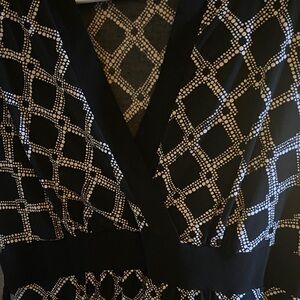 Elegant Black and White Women's Blouse